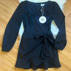 NWT Princess Polly Dress The Villa Mini Long Sleeve Wrap Size 10